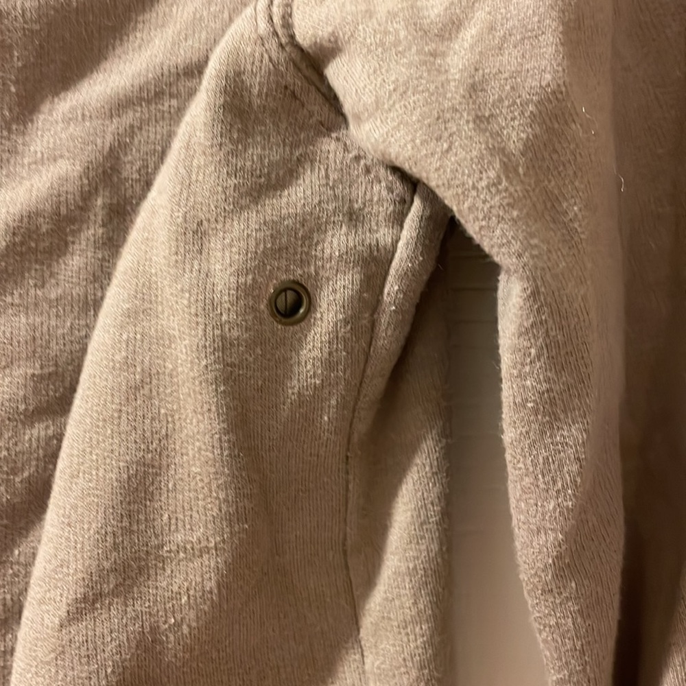 Mike & Chris Fleece Peplum Jacket Taupe Small - Picture 8 of 10